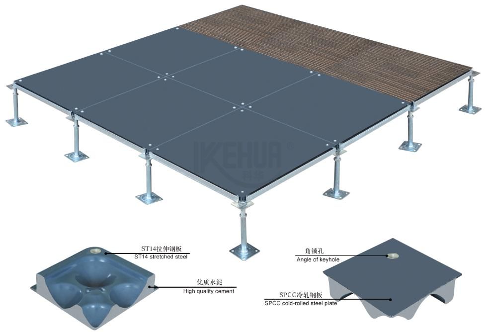 OA-600 bare finish steel net work raised access floor